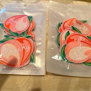 18 iron on peach patches